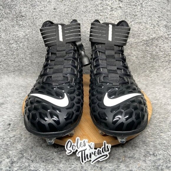 Nike Force Savage Pro 2 TD Detachable Football Size 14 MenBlack White BV3981-001 - Picture 3 of 8